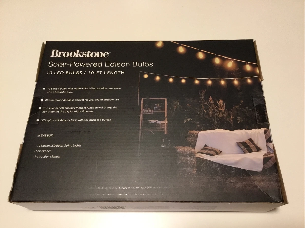 Brookstone Solar Powered Led Camping Outdoor Garden Walkway 2