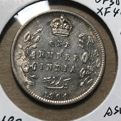 1904 British India 1 Rupee King Edward VII Silver Coin | eBay