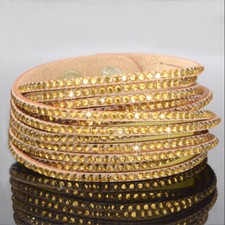 Wrap Bracelet Gold Rhinestone Women's Bracelet Slaker Glitter Gift Trendy