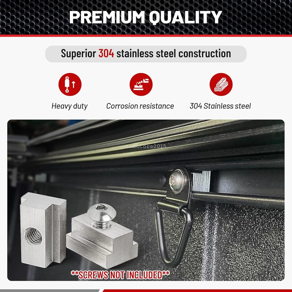 For 2011-2024 Ram 1500 Tie Down Rail Nut Utili-Track Slide Blocks Truck Bed Deck - Image 3 of 4