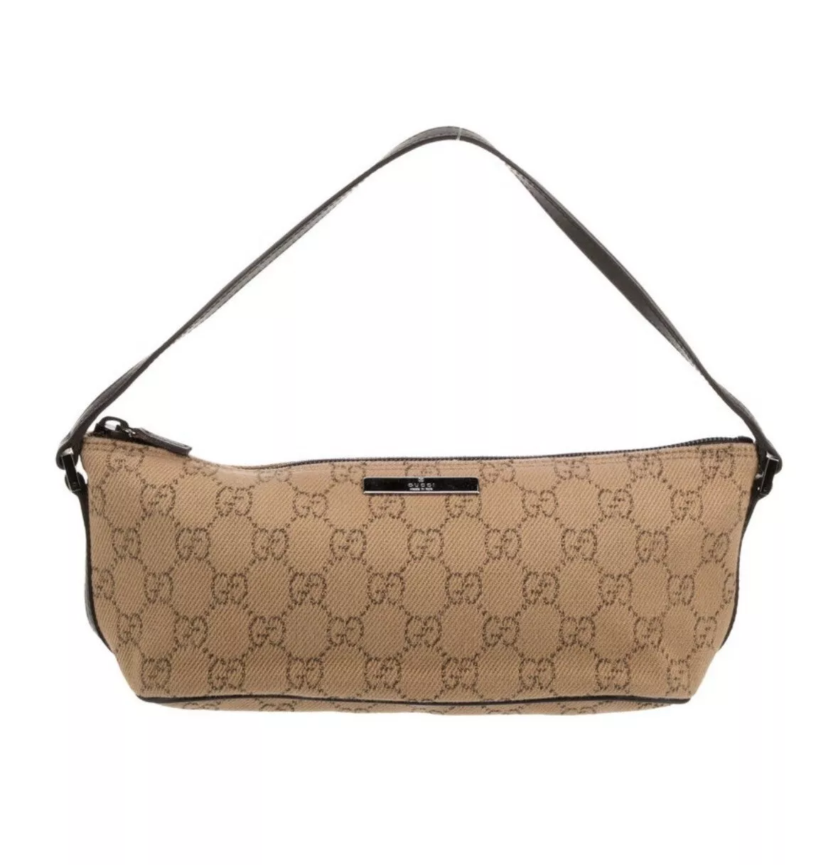 Pochette classique en toile Gucci GG PRÉ AIMÉE en marron classique