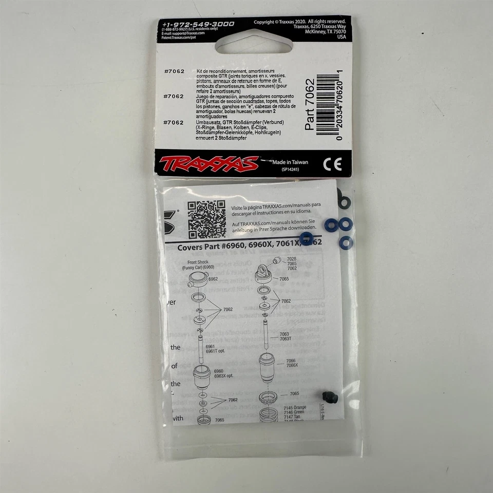 Traxxas 7062 GTR Composite Shocks Rebuild Kit (Renews 2 Shocks) NEW - Image 2 of 2