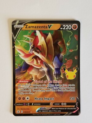 ZAMAZENTA V 018/025 Celebrations 25th Anniversary Pokemon Card Near Mint | eBay ZAMAZENTA V 018/025 Celebrations 25th Anniversary Pokemon Card Near Mint | eBay