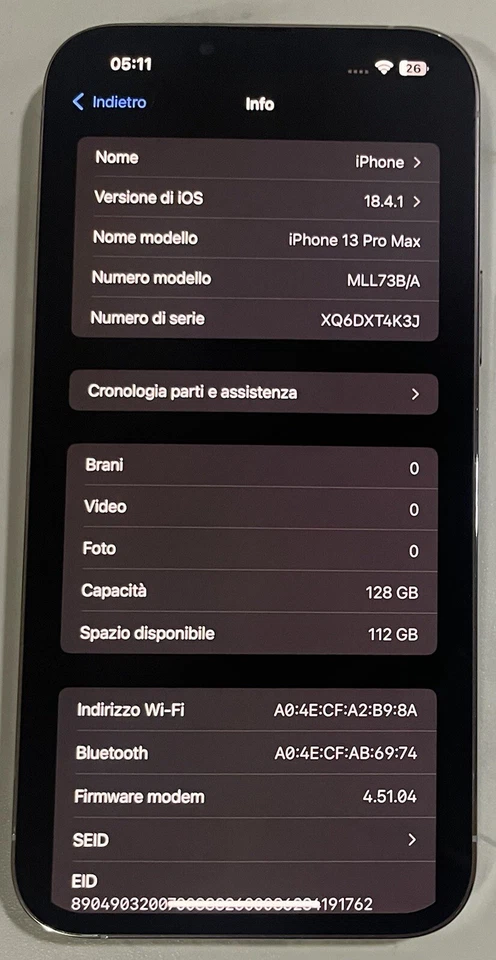 Apple iPhone 13 Pro Max - 128GB - Argento - iOS 18.4.1 - Immagine 2 di 4