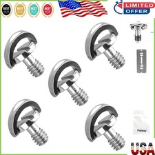 5 Stainless Steel D-Ring Screws for Monopods Tripods - Quick Release Solution