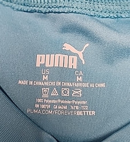NWT Puma Boy's Rash Guard Short Sleeve Top Size Medium Blue Multicolor Logo - Picture 6 of 8
