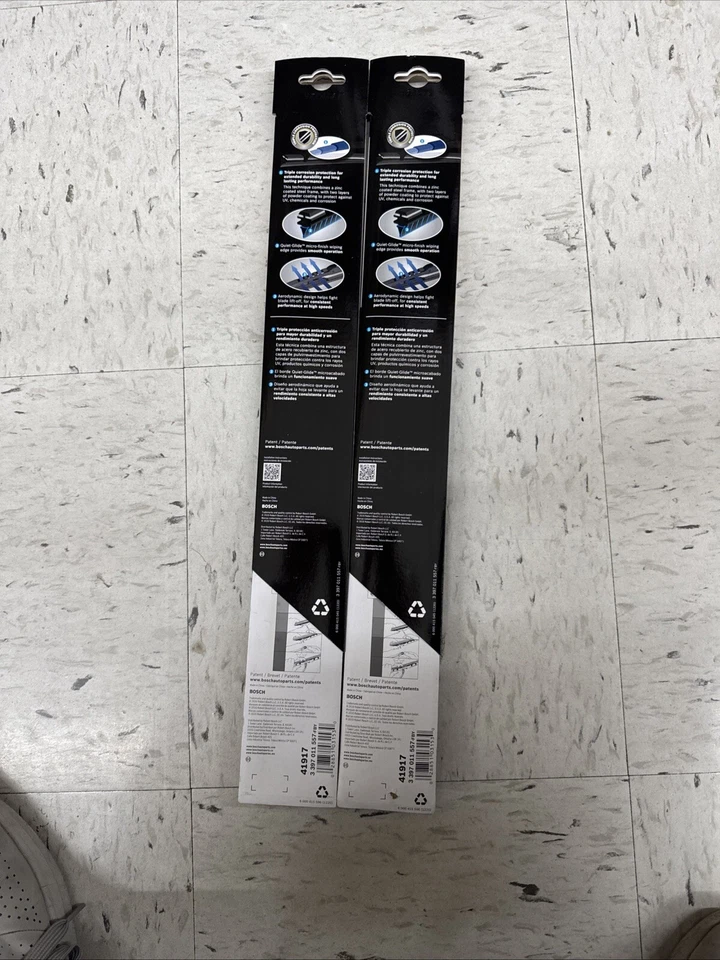 (2) LIMPIAPARABRISAS BOSCH 41917 para conductor y pasajero se adapta a BMW 530i 1975-1978 Foto 2 de 4