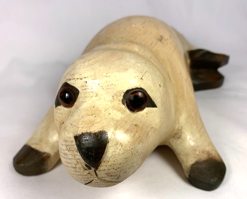Harp Seal Pup Handcarved Wood By O’Day & Son - Picture 2 of 6
