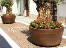 VASO DA 100CM Ø JUMBO IN RESINA NO PLASTICA, FIORIERA ROTAZIONALE, VASO MODERNO