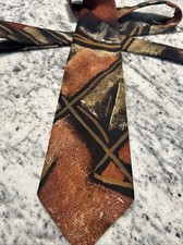 Excello Mens Tie. Beautiful Brownish Colors. Made In USA