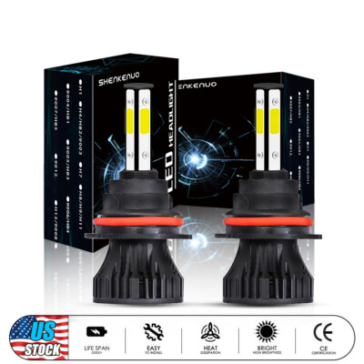 Kit De Faros LED 9007 HB5 6000K Blanco Hi&Lo Beam Para For