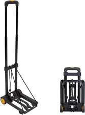 Portable Folding Luggage Cart  77 Lb Capacity  Lightweight Trolley with Wheels