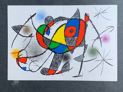 Joan Miro - Komposition - Lithographie Mourlot - 1972