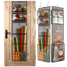 63 Inch Wrapping Paper Organizer DoubleSided Vertical Gift Wrap Holder Bags