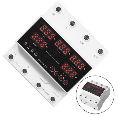 Dual Voltage Support 110V/220V Automatic Transfer Switch with Displays