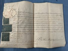King George III - great hand signed commission 1783