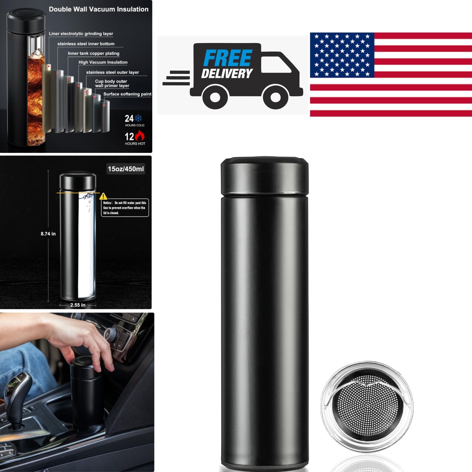 17 Oz Leakproof Insulation For Hot And Cold Drinks