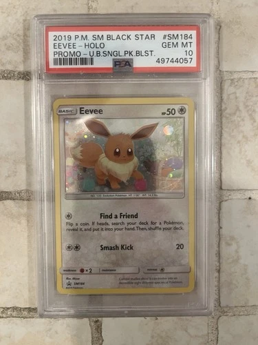 Eevee SM184 Cosmos Holo Black Star Promo 2019 S&M PSA 10 Gem Mint POP 65