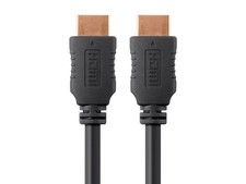 Monoprice High Speed HDMI Cable 25Ft Black 4K 60Hz HDR, 18Gbps, 26AWG, YUV 4:4:4