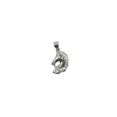 Pferdekopf Anhänger 925 Silber - Reiter Charm Unisex 2 cm
