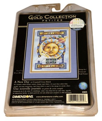Dimensions Gold Collection Petite Each Dawn A New Day Vintage Cross Stitch #6905