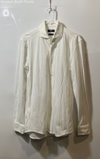 Hugo Boss Mens White Collared Long Sleeve Slim Fit Dress Shirt Size 15.5
