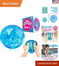 Nontoxic 4-Inch Glitter Stress Ball - Effective Fidget Toy for Stress Relief