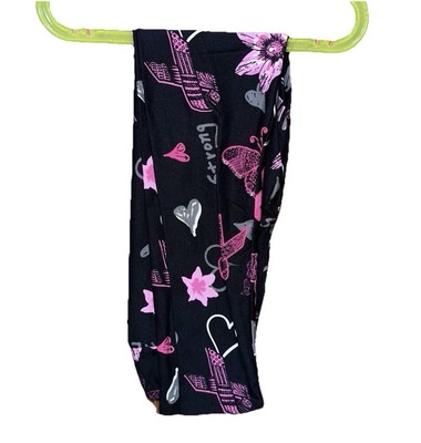 NEW LuLaRoe Leggings Pink/Black Ribbons for Breast Cancer Awareness BCA One Size