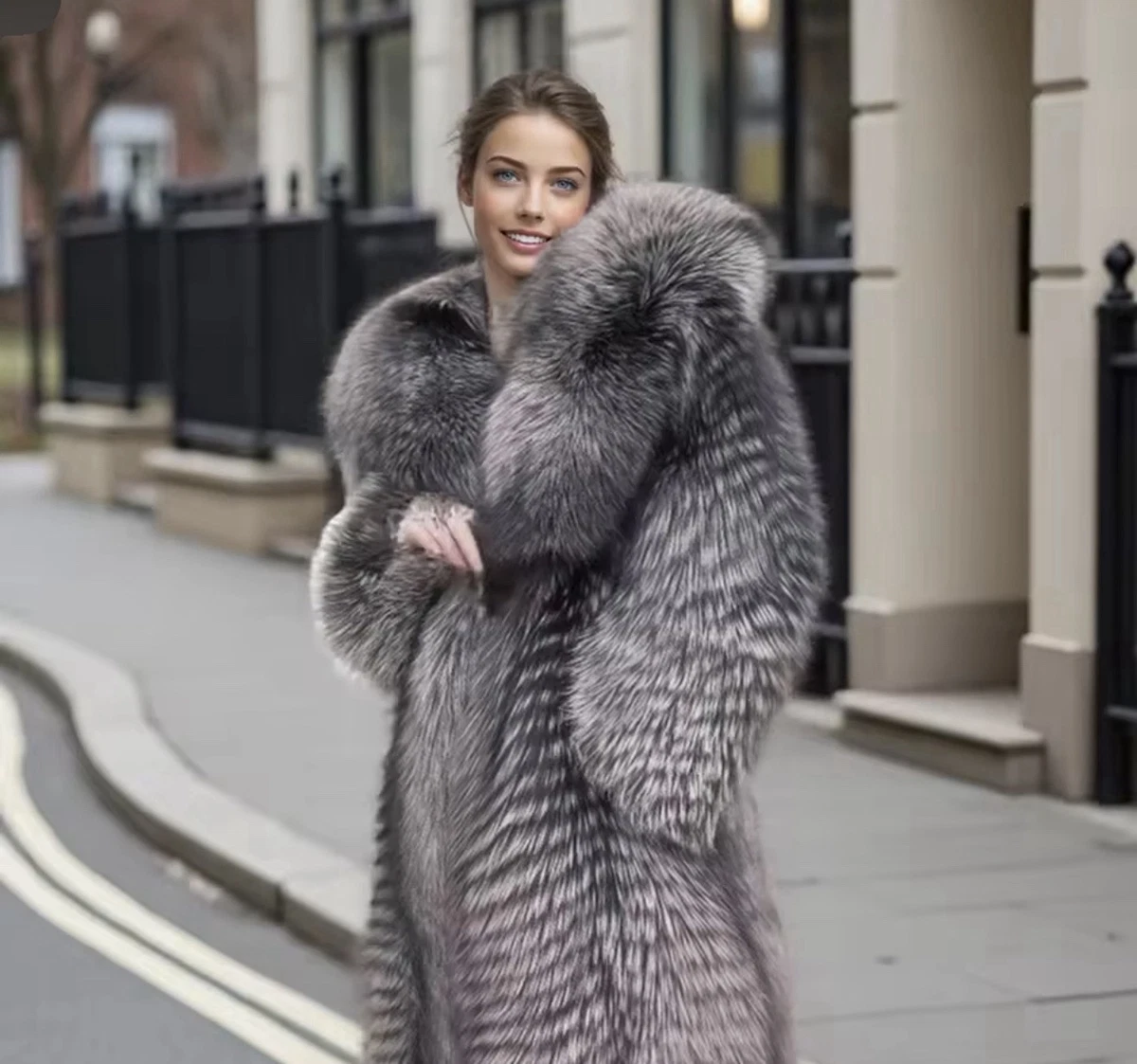 Real Fox Fur Coat for sale | eBay