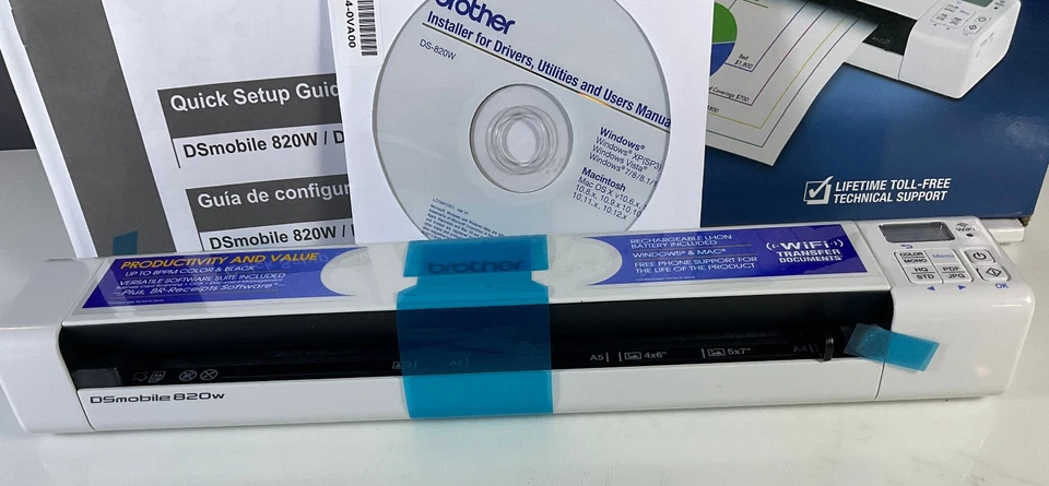 Brother DS 828W DSmobile 820W Color Portable Scanner - Image 4 of 4