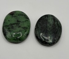 Ruby in Zoisite Cabochon/quartz Oval Polished Gemstone Green Pink Anyolite (2)