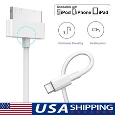 30-Pin To USB C Adapter Charging Data Sync Cable for IPhone 4 4S 3GS IPad 3