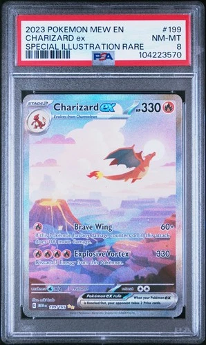 2023 Pokemon 151 Charizard ex SIR Special Illustration Rare 199/165 EN PSA 8