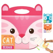 Carry Along Sketchbook for Kids, 60 Pages, 9 x 7 inches, Portable Sketch Book...