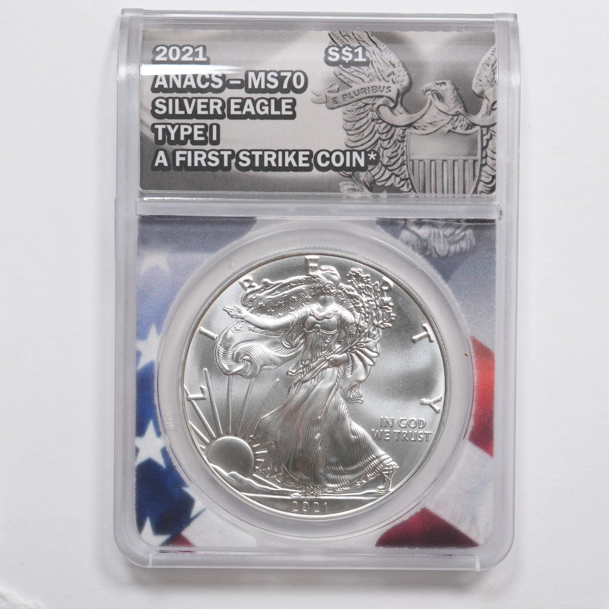 American Eagle MS 70 Graded Business ANACS Certified Silver