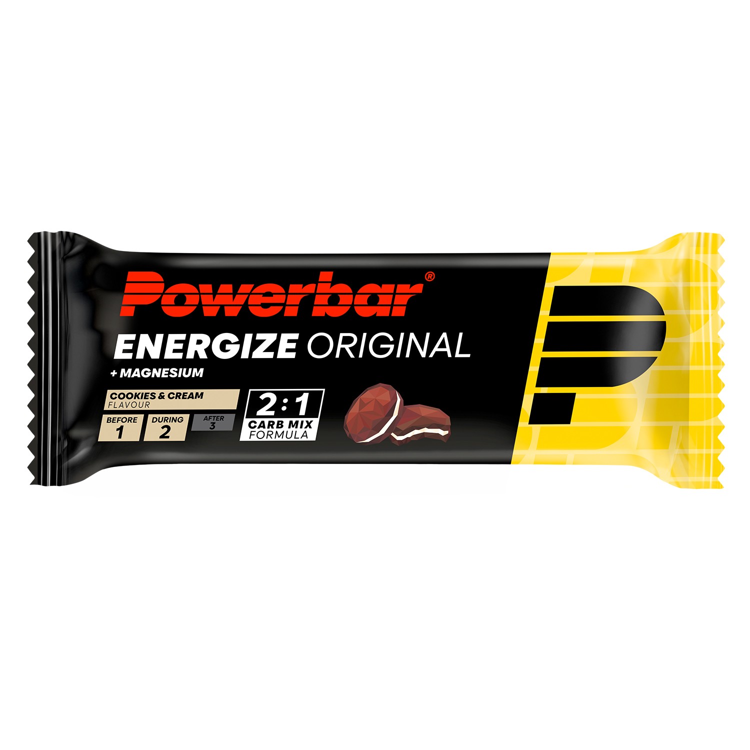 PowerBar Energize Original Cookies Cream pack 15 barres de nutrition sportive glucides et sodium