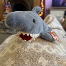 BNWT Retired Ty Beanie Baby Plush Crunch the Shark New Tagged Immaculate