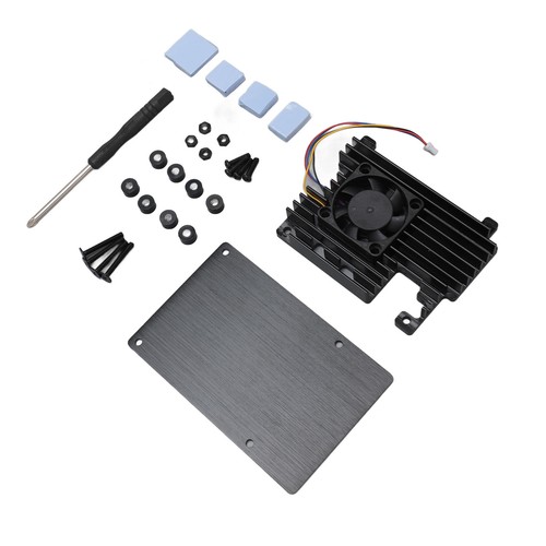 Aluminium Alloy Protective Case For Raspi 5 Anti Scratch Cooling Metal Hou AM - Afbeelding 6 van 24