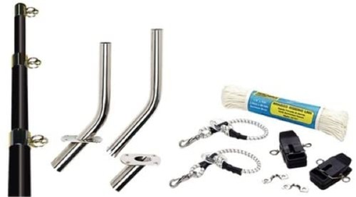 Asta appendiabiti ovale 1500 mm con supporto centrale per montaggio a
