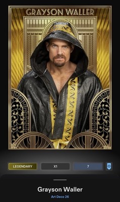 Grayson Waller - Gold 75cc Motion Legendary - Topps Slam WWE Art Deco 26