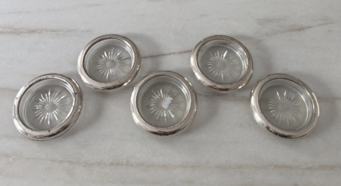 Frank M. Whiting Antique US Sterling Silver Dishes & Coasters for