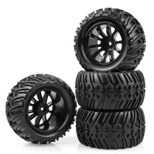 12mm Hex RC Wheels & Tires Pre-glued 2.8 Tires Wheels for 1/10 Traxxas Stampe...