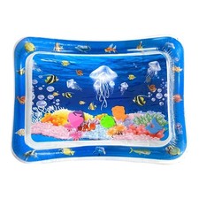 Baby Inflatable Water Play Mat PVC Tummy Time Sensory Activity Toy for Infants