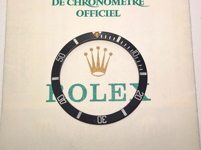 ULTRA RARE ROLEX SUBMARINER 16610 - 16800 LÜNETTENEINSATZ ORIGINAL 100%