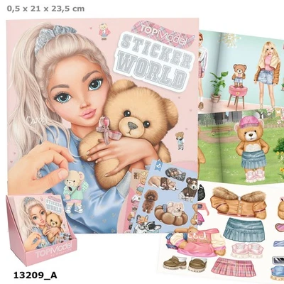 TOPMODEL BY DEPESCHE TOPModel Stickerworld Stickerbuch Malbuch Mädchen TEAM TEDDY Depesche 13209