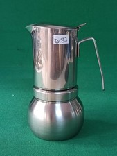 CAFFETTIERA STELLA SAN FRANCISCO 4/2 TAZZE ACCIAIO INOX 18/10 VINTAGE. DI87
