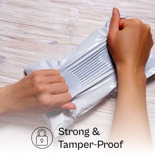 500 White 12" x 15.5" Poly Mailers Self Sealing Envelopes For Shipping 3 Mil - Picture 6 of 6