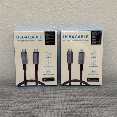 2x VIKEFON 1 m USB4 Type C Kabel 240W 40Gbps 8K60Hz E-marker chip (NEU in OVP)