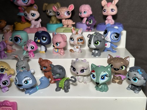 Grande lotto Littlest Pet Shop 71 figurine LPS gatto cane coniglietto uccellino pesce + accessori - Foto 16 di 22