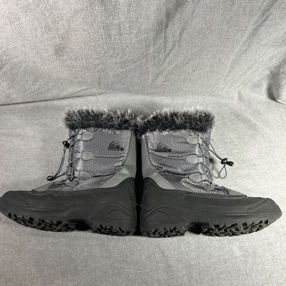 Botas Itasca para mujer 11 Vixen media pantorrilla piel sintética invierno botas de nieve 8030085 gris Foto 3 de 4